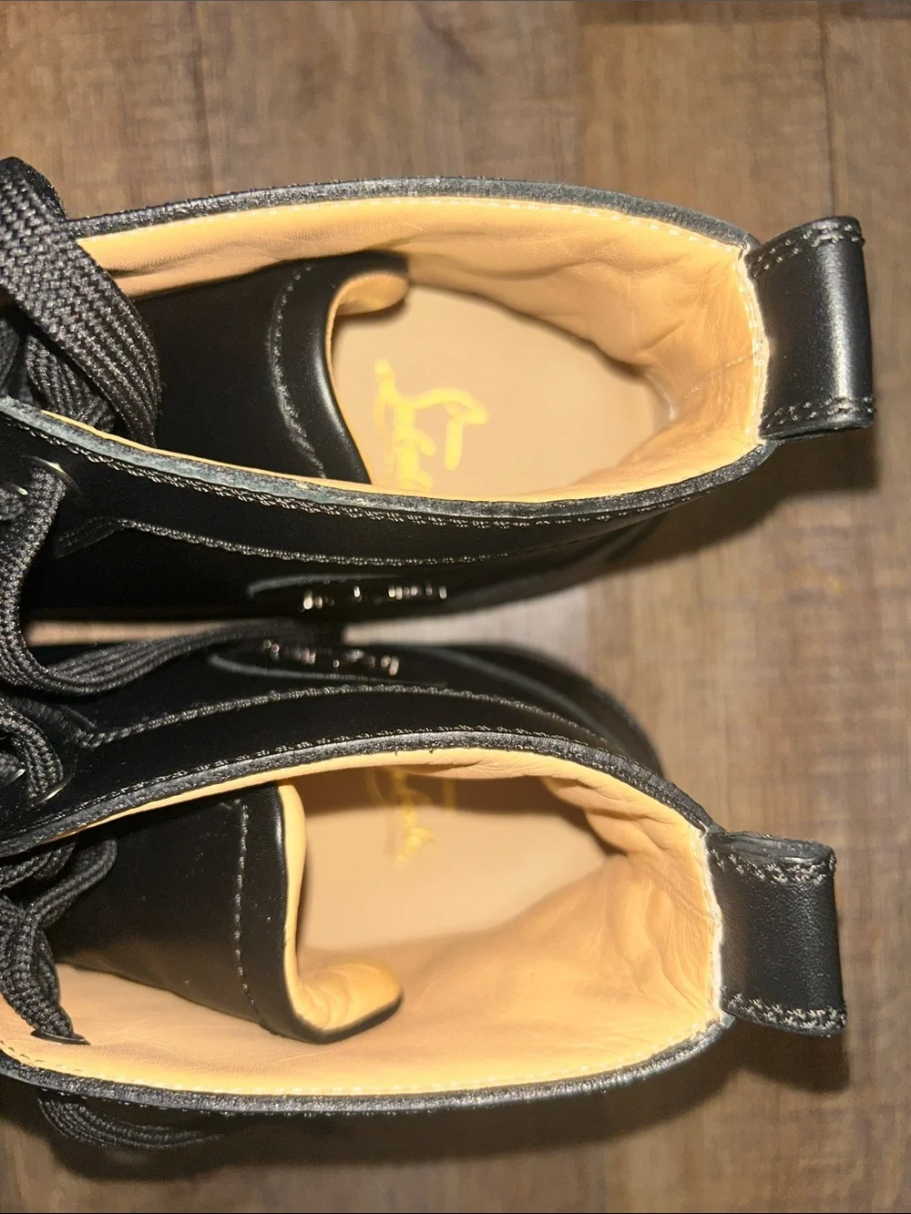 Christian Louboutin Men's Black Leather Lace-Up Boot